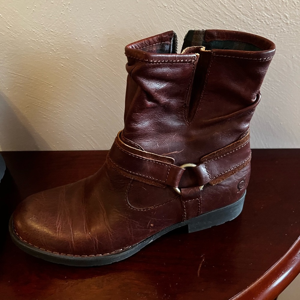 Born leather booties.